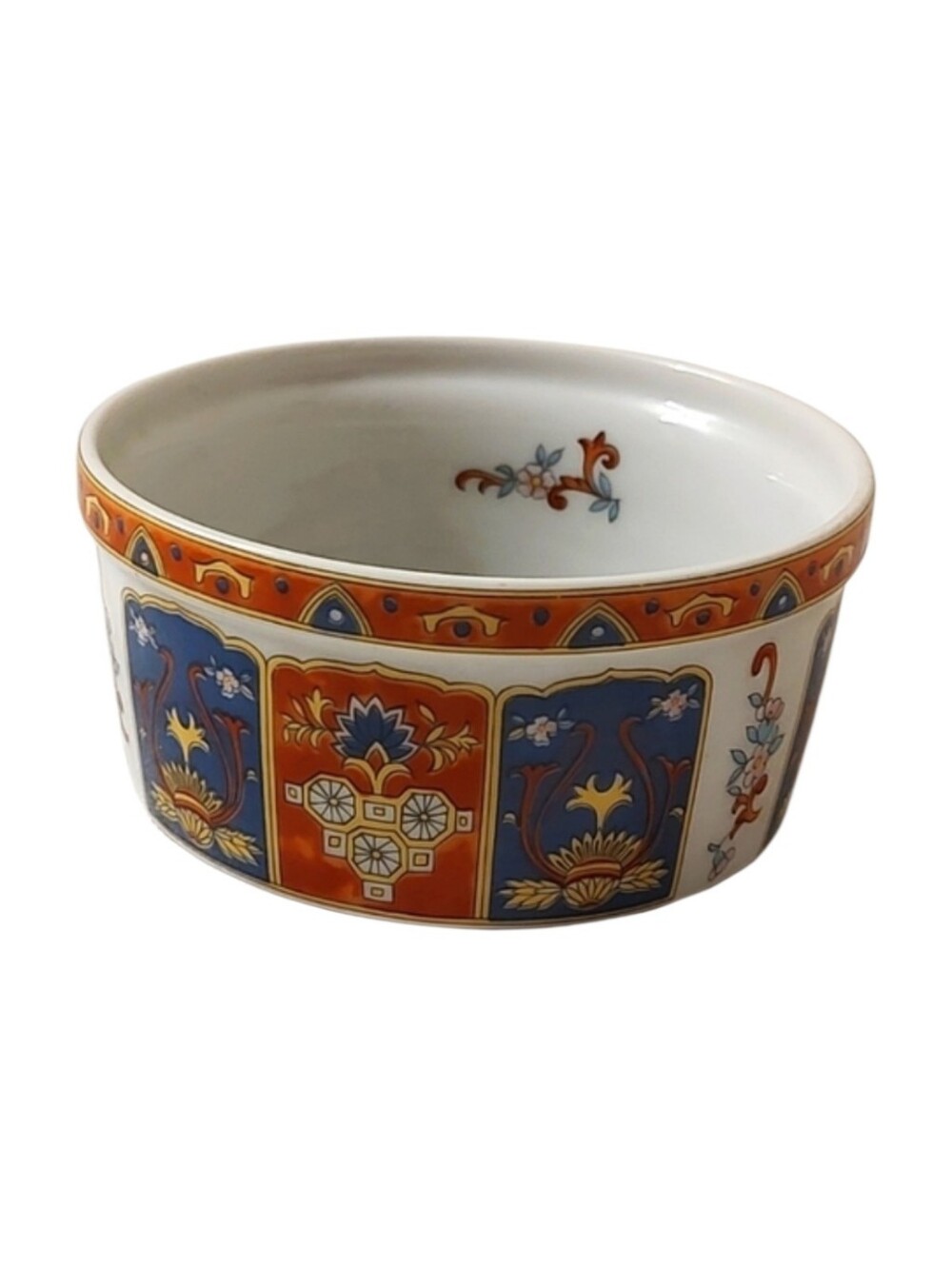 Vintage Ardalt Japan Lenwile China Imari Bowl Foo Dog Orange Blue Dish 7457